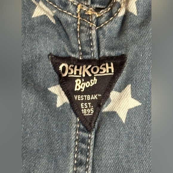 Oshkosh B’Gosh Stars Shortalls 4th of July 12 Months - Picture 4 of 6